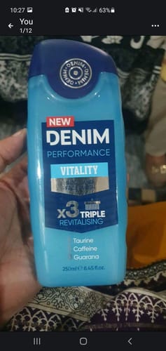Customer photo review of Denim Vitality Shower Gel 250ml