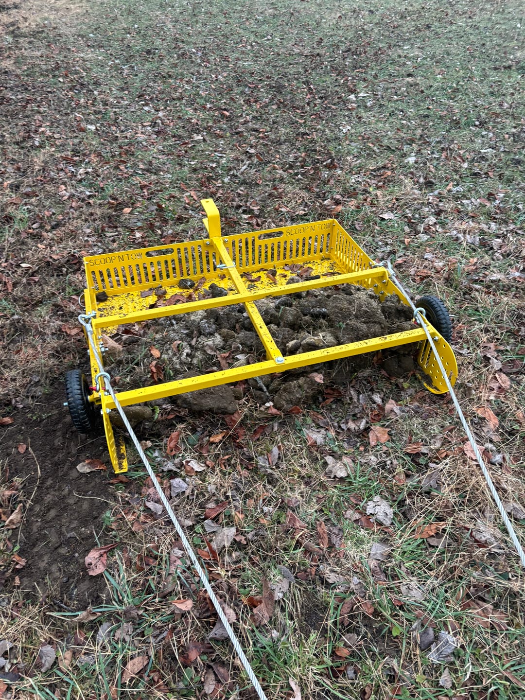 Customer photo review of Scoop'N'Tow Manure Scooper / Paddock Field Cleaner + Trailer