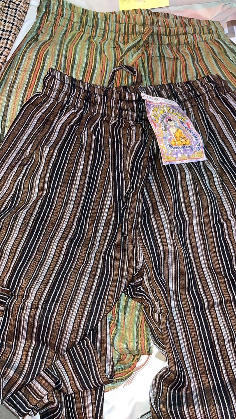 Customer photo review of Striped Cotton Cargo Pants