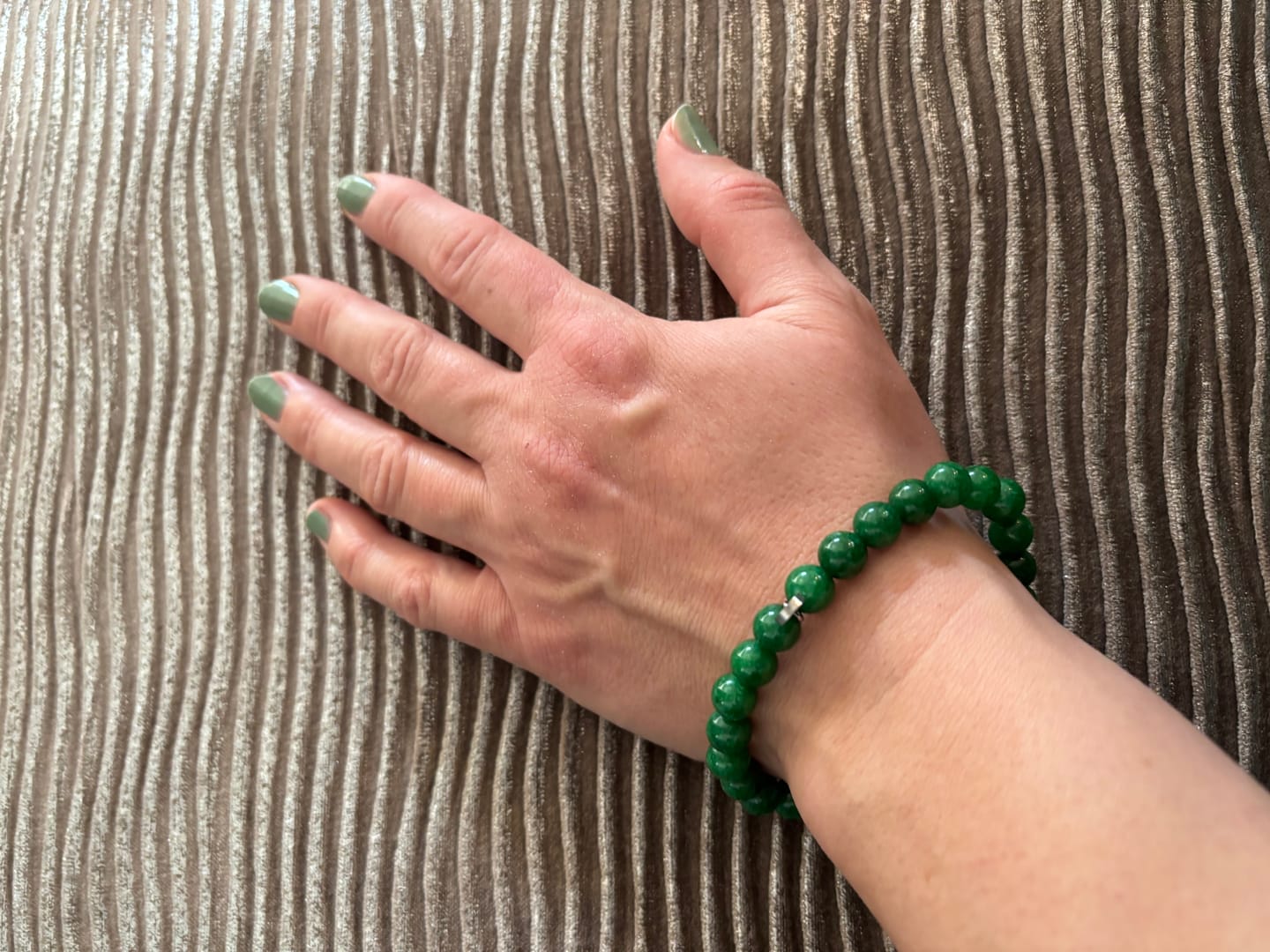 Customer photo review of Green Jade Bracelet