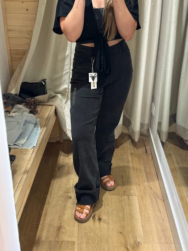 Customer photo review of Pants Wide Leg Corazón Black
