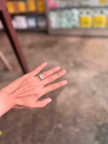 Customer photo review of 3ct Basque Gemstone Engagement Ring