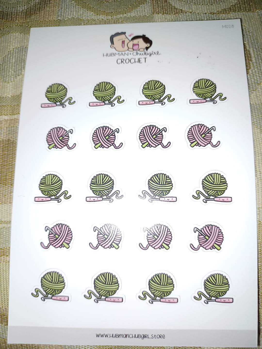 Customer photo review of Crochet Planner Stickers