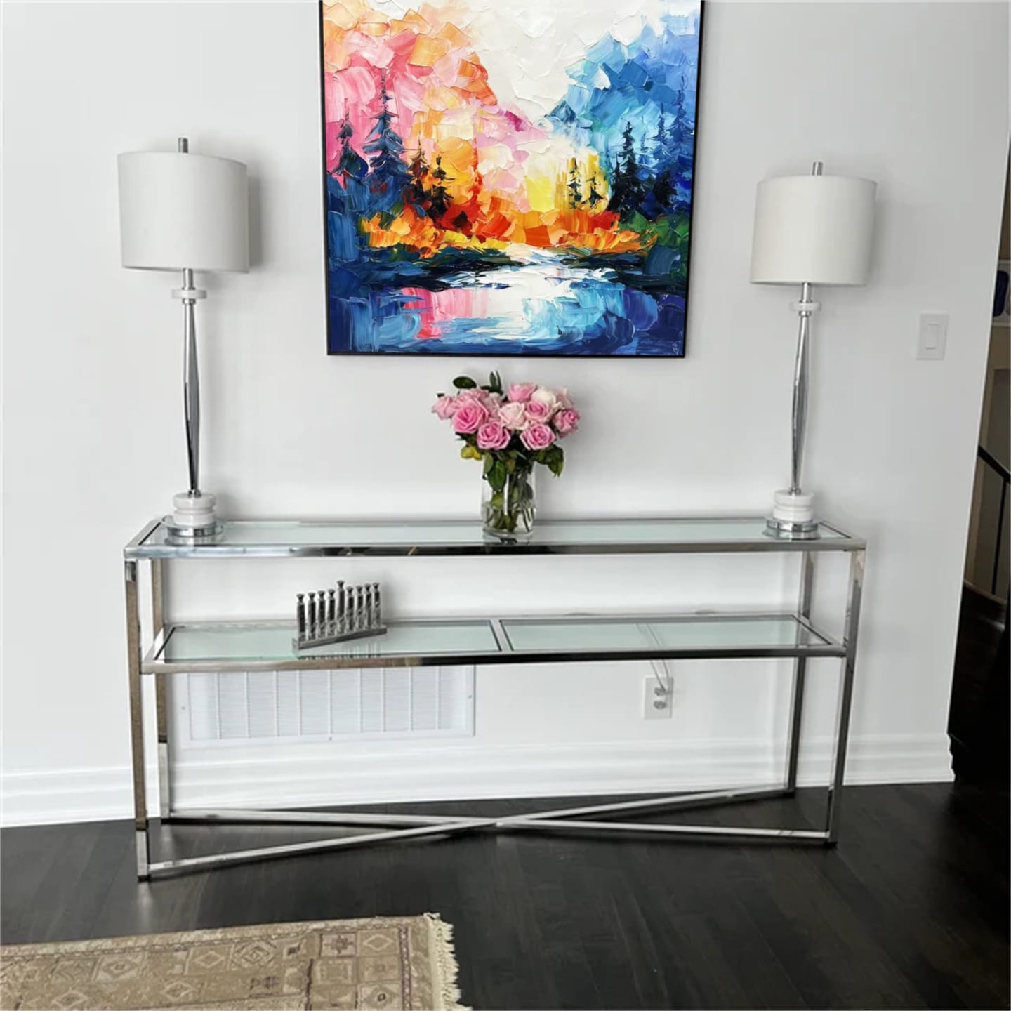 Customer photo review of Colorful Abstract Textured Painting Canvas #AT043
