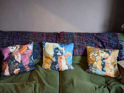 Customer photo review of Printed Cartoon Fashion Vintage Sofa Cushion Pillow Pillowcase