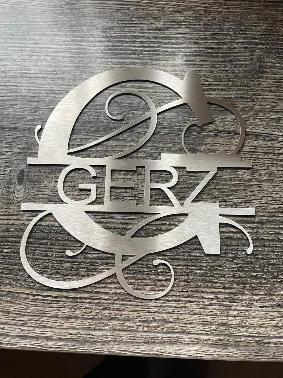 Customer photo review of Monogramm (V2A) Edelstahl - personalisierbar verschiedene Größen