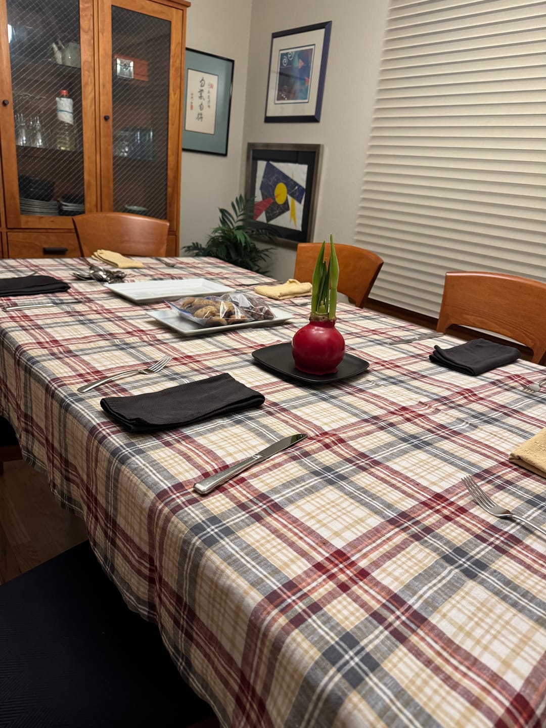 Customer photo review of Autumn Plaid Tablecloth