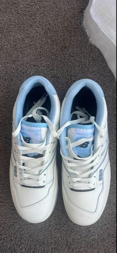 Customer photo review of New Balance 550 UNC White Dusk Blue (Women's)