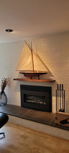 Customer photo review of Walnut Floating Shelves