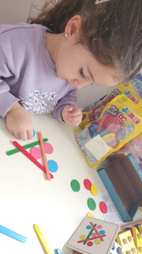 Customer photo review of משחק חשיבה פאזל מקלות מונטסורי
