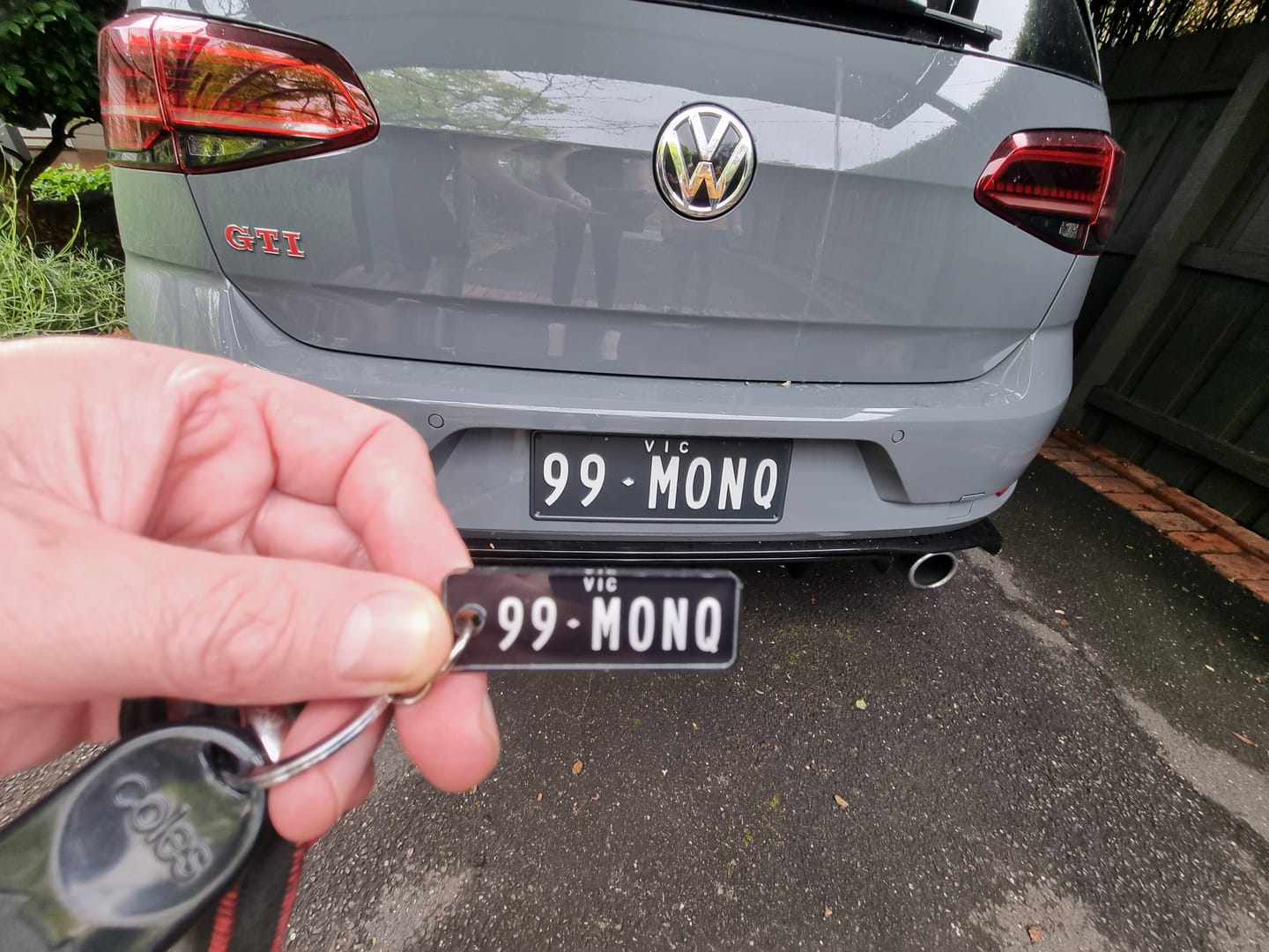 Customer photo review of VIC Classic Licence Plate Custom Keychain