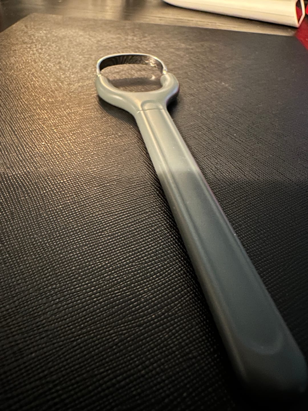 Customer photo review of Sweeper® | The Modern Tongue Scraper