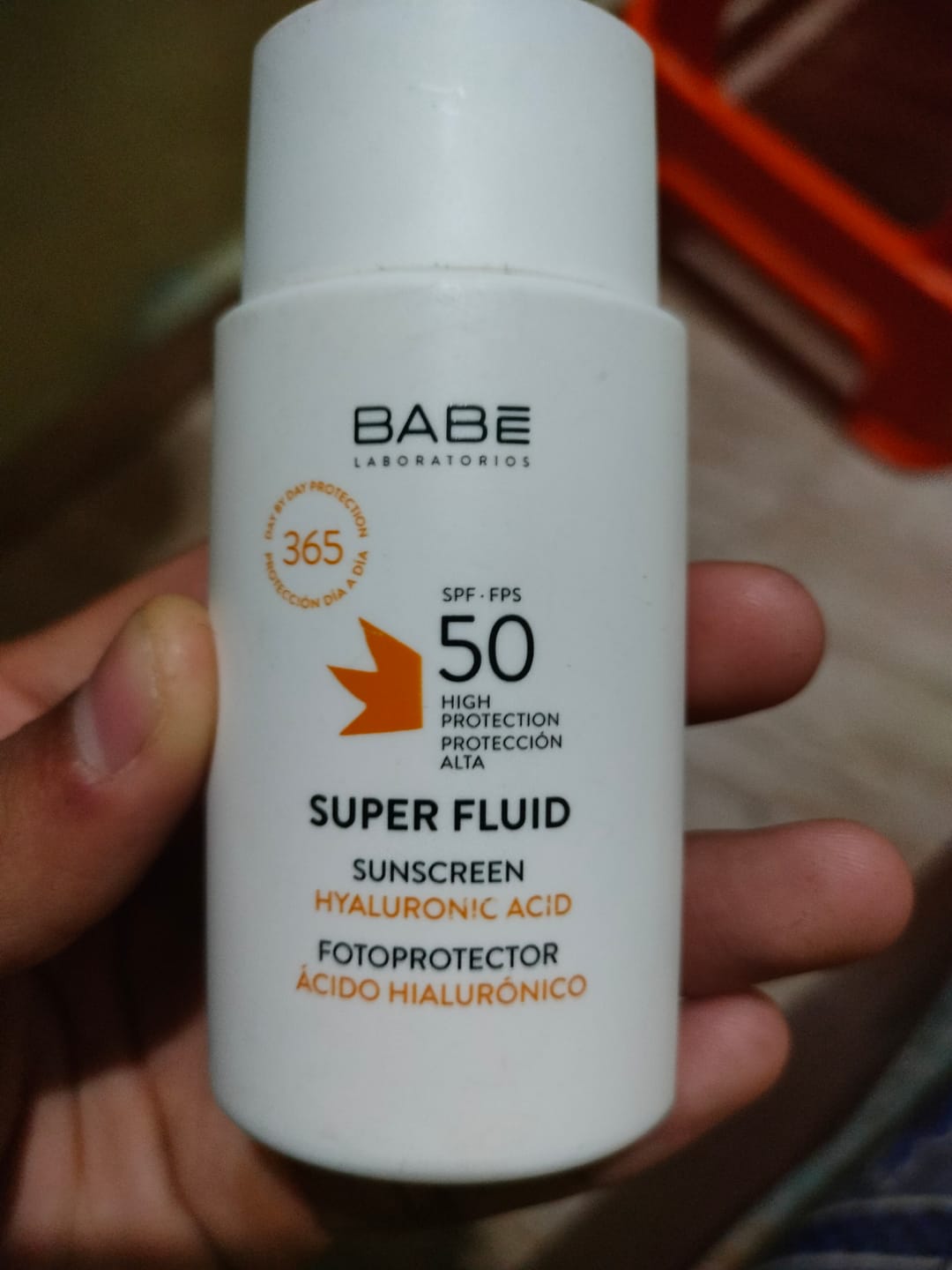 Customer photo review of Babe super fluid SPF 50 facial sunscreen 50ML