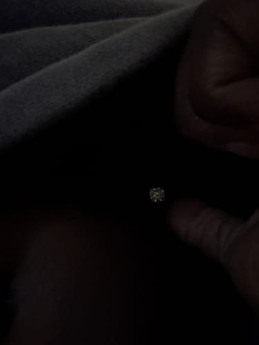 Customer photo review of Certified VVS Moissanite Cushion Cut Stud Earrings