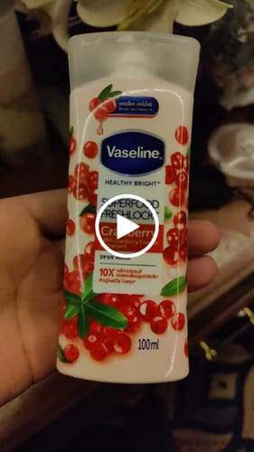 Customer video review of Vaseline Cranberry Superfood Lotion 100ml
