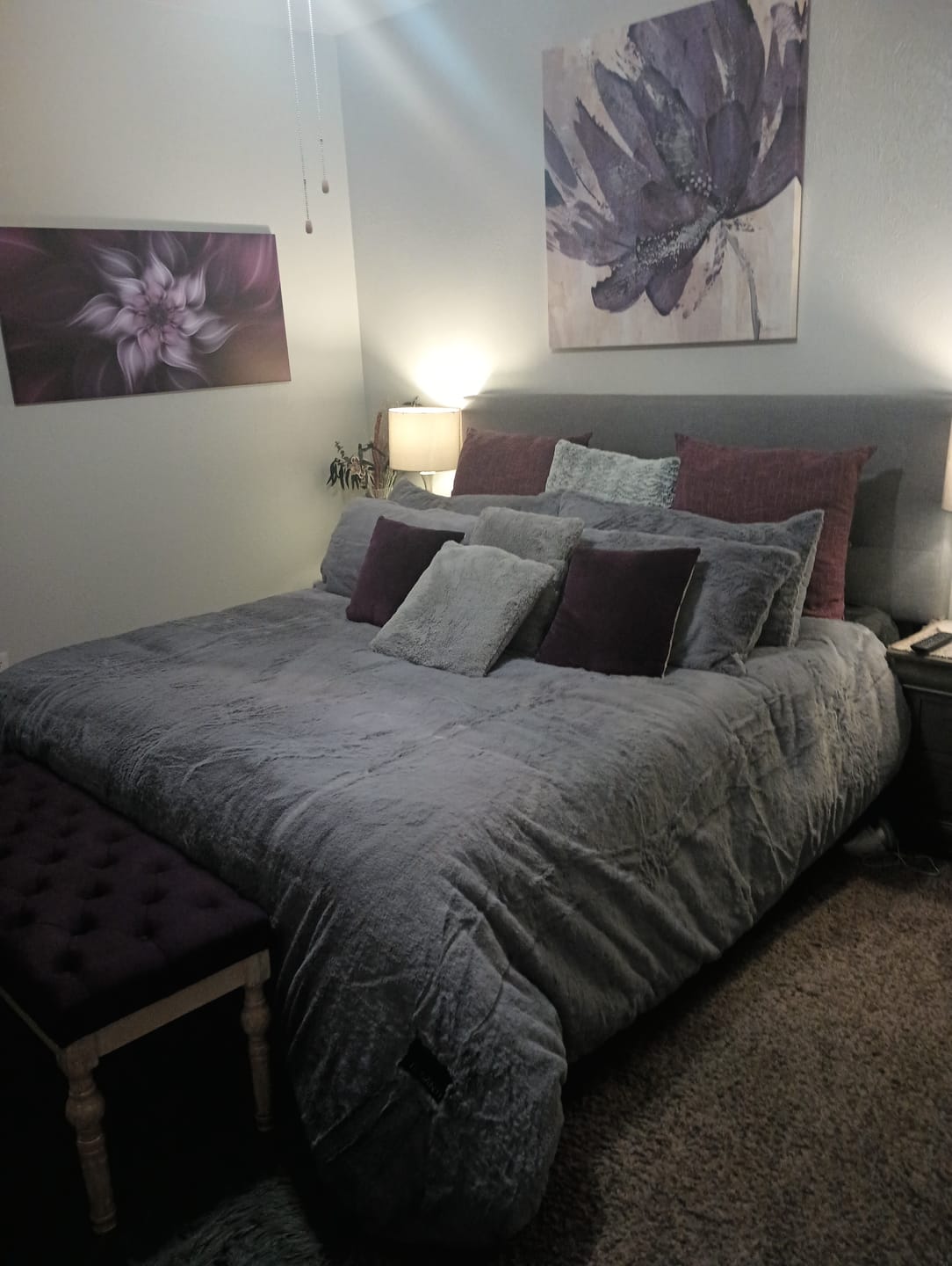 Customer photo review of CYRA Long Velvet Bedding Set