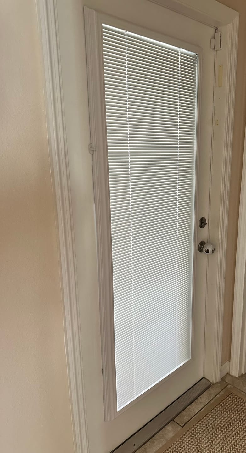 Customer photo review of Add On Blinds Kit (installs on top of existing door glass)
