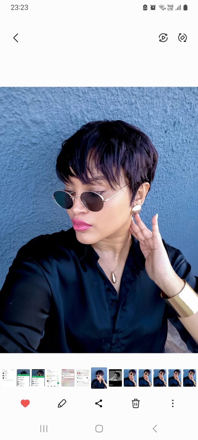 Customer photo review of Brazilian Pixie Wig - Straight