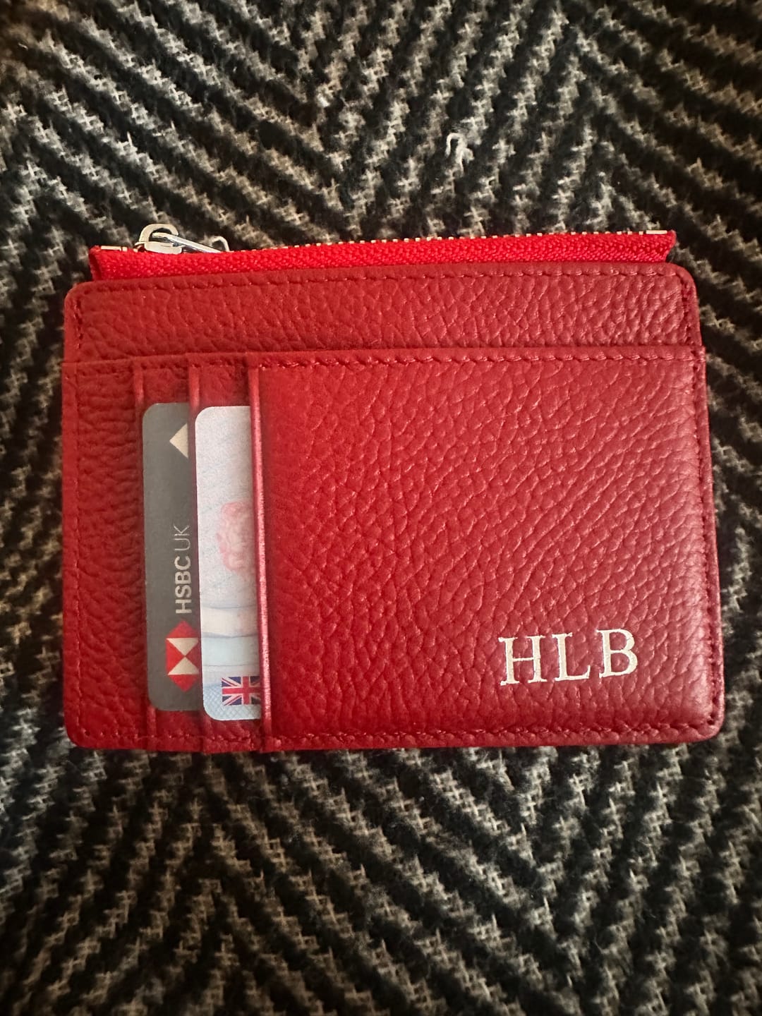 Customer photo review of Leather Card Holder and Zip Purse