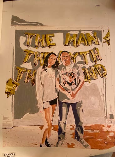 Customer photo review of Custom Paint by Numbers Kit for Personalized Artwork