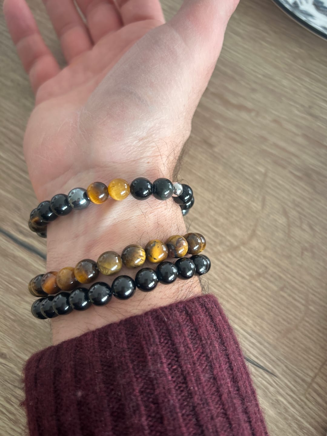 Customer photo review of Bracelet Oeil de Tigre 8mm