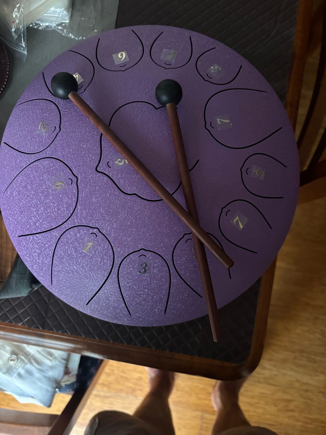 Customer photo review of Steel Tongue Drum 12" 13-Note C Major