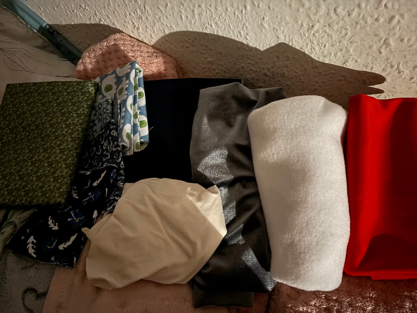 Customer photo review of 1kg Mixed Remnants Fabric Bag- Huge Variety