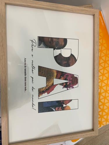 Customer photo review of Quadro "Pai" c/ 3 Fotografias - Dia do Pai