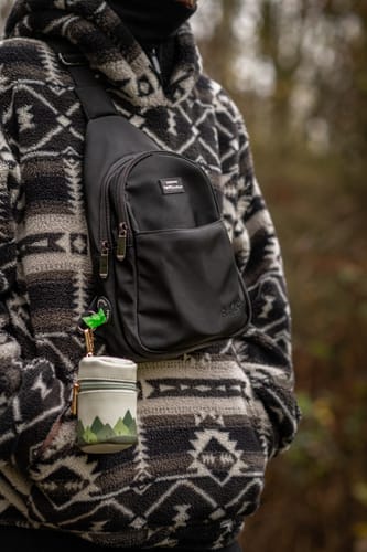 Customer photo review of Sling Backpack - Walkies Ready® Black