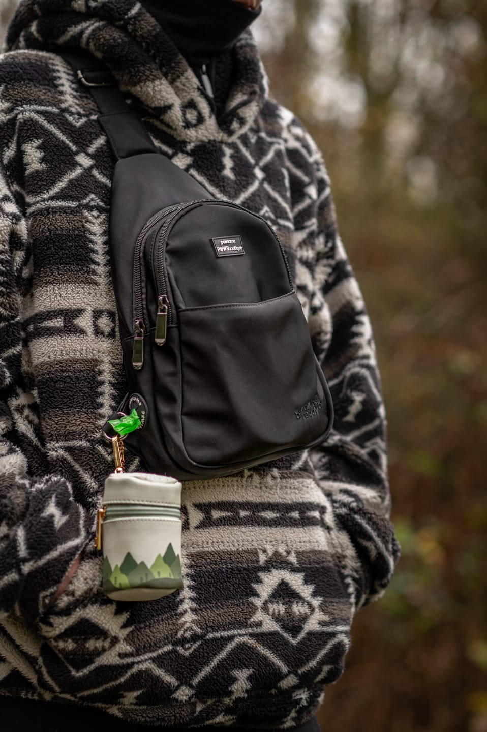 Customer photo review of Sling Backpack - Walkies Ready® Black