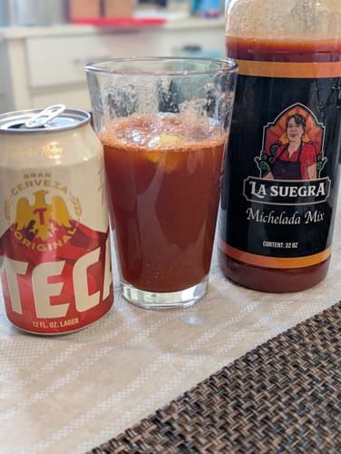 Customer photo review of La Suegra Michelada Mix