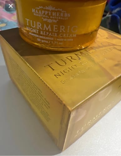 Customer photo review of Turmeric Night Repair Cream
