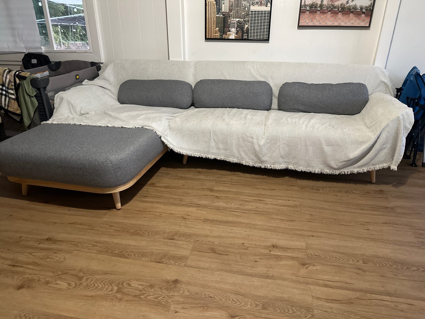 Customer photo review of Solid Wood Sectional