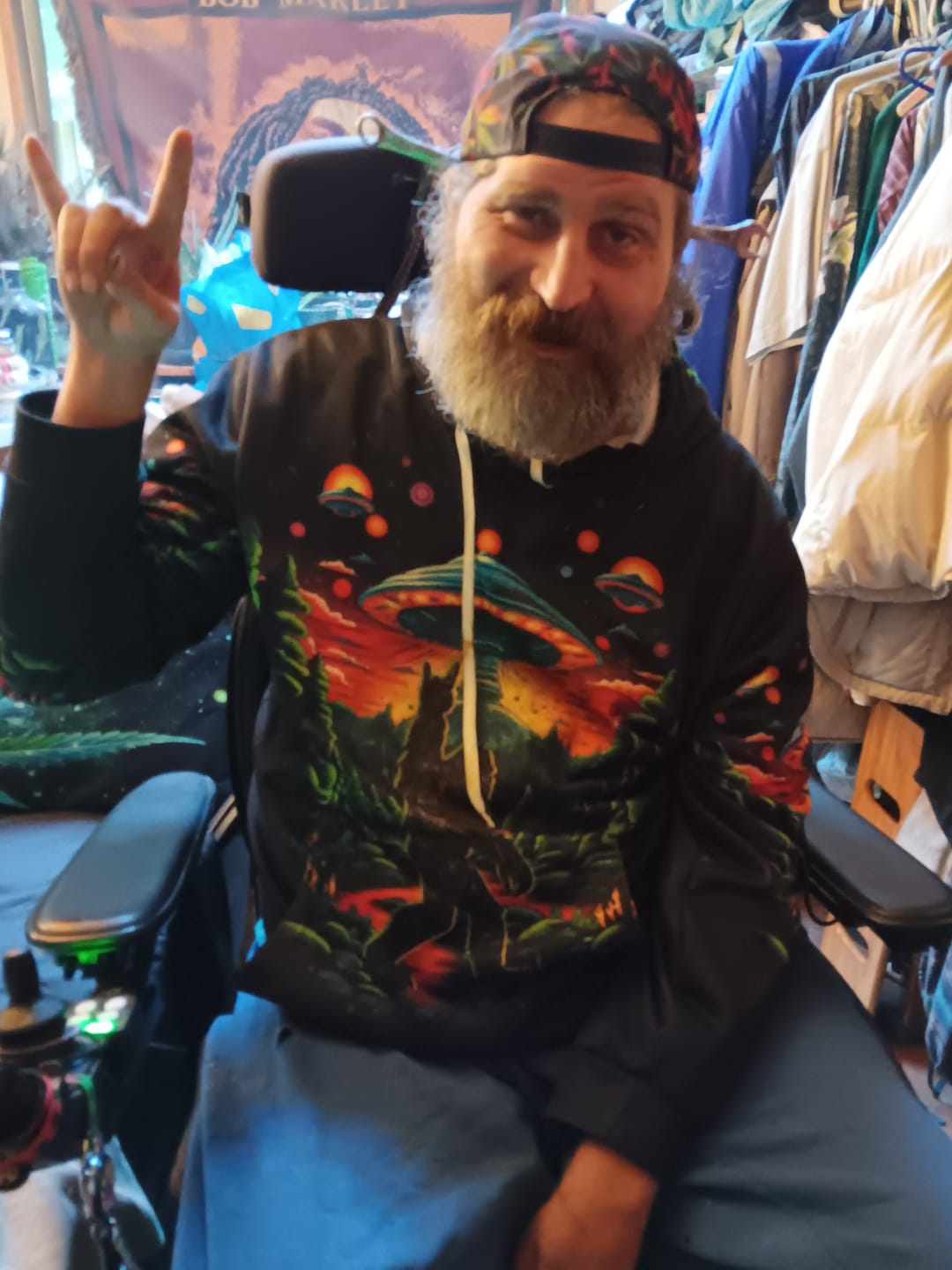 Customer photo review of Alien Bigfoot Night All Over Print Shirt