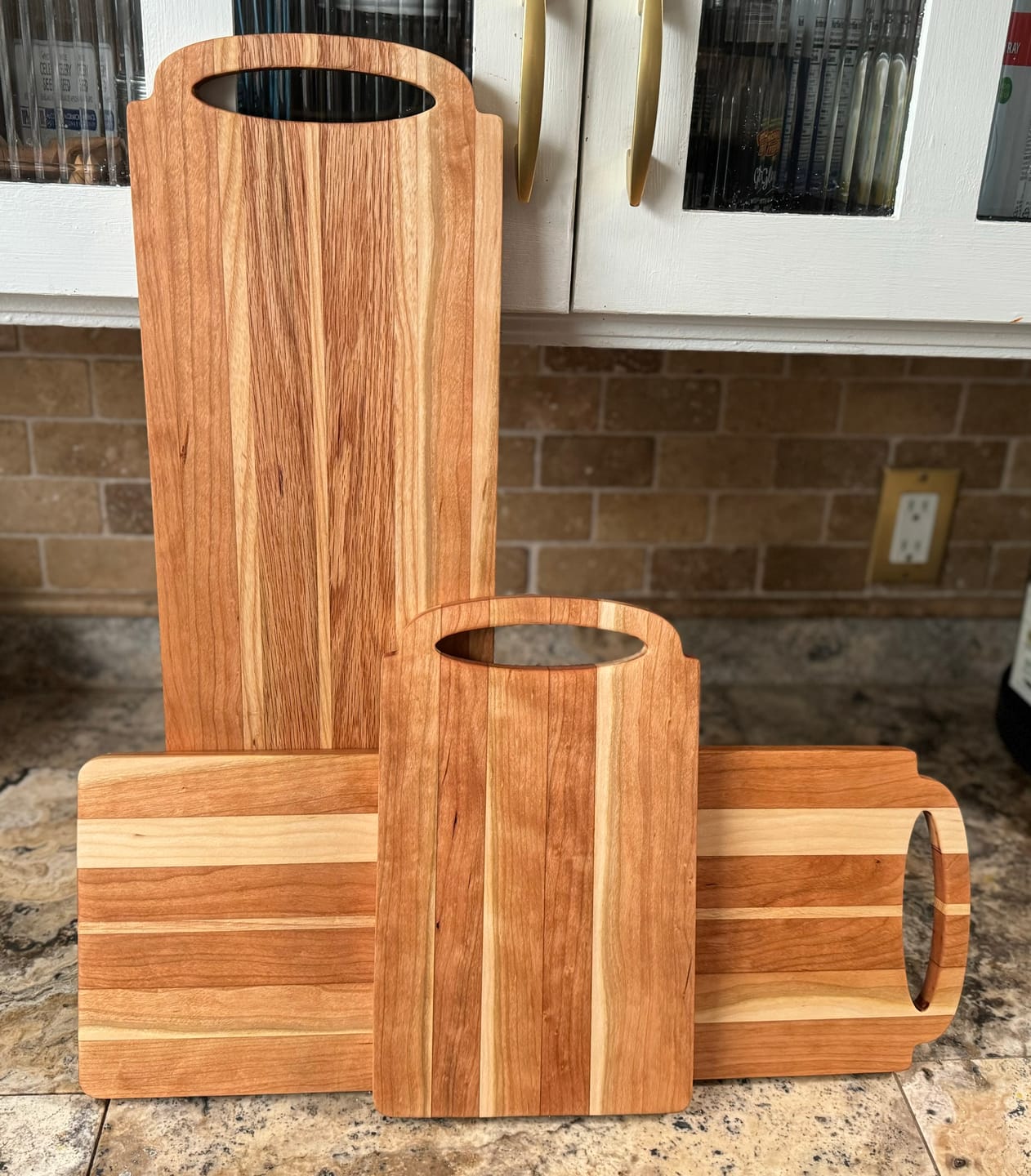 Customer photo review of Mini Handles - Acrylic Router Templates For Cheese Boards