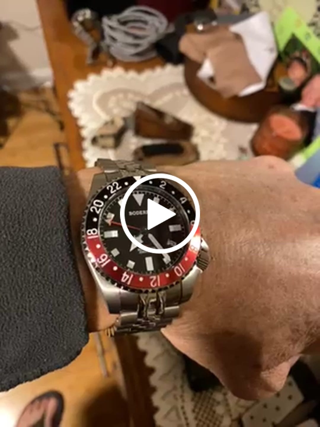 Customer video review of ADMIRAL GMT - 200M Waterproof Titanium Automatic Diver Watch | Black