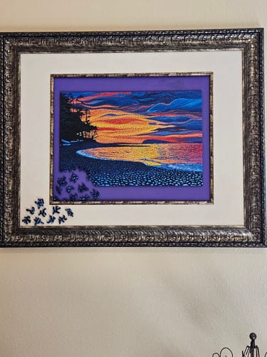 Customer photo review of Island of Elements Wood Jigsaw Puzzle