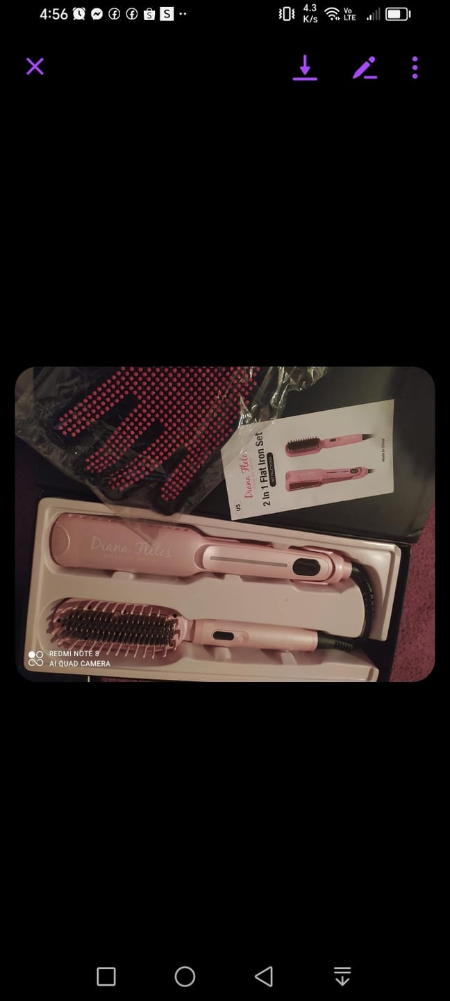 Customer photo review of Set Plancha Profesional Infrared + Cepillo Alaciador