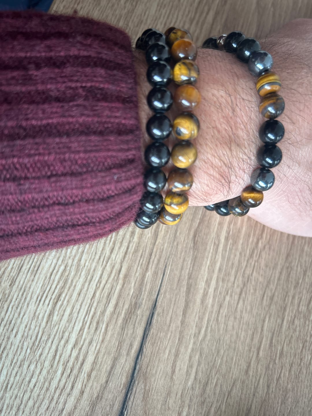 Customer photo review of Bracelet Perles Tourmaline noire