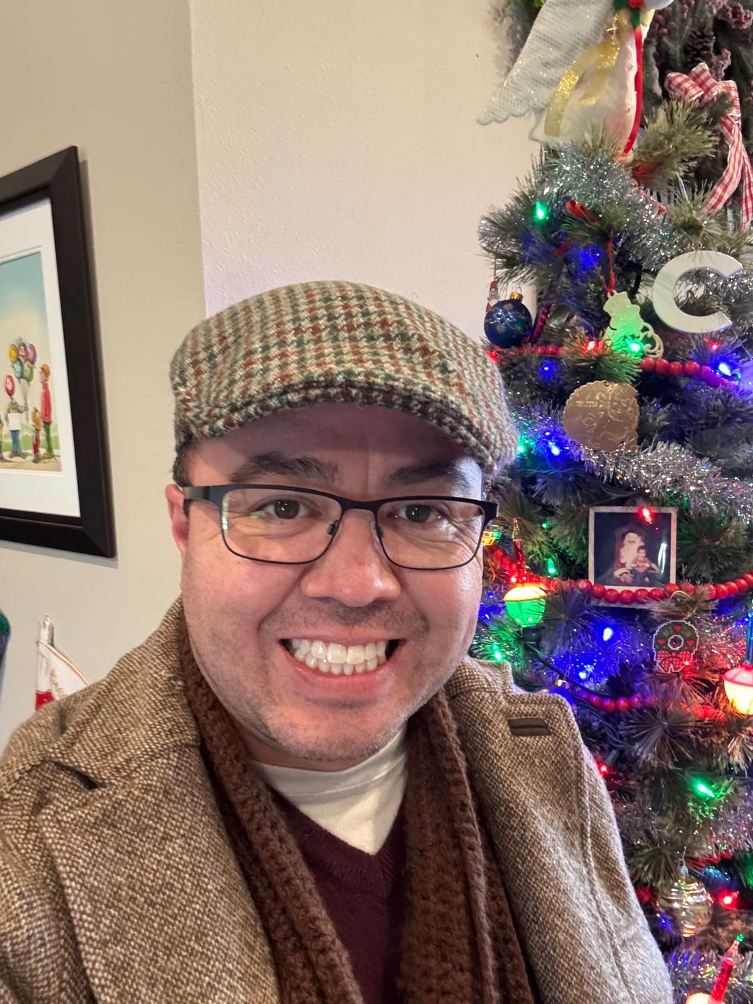 Customer photo review of Donegal Touring Cap Tweed Festive Limited Edition