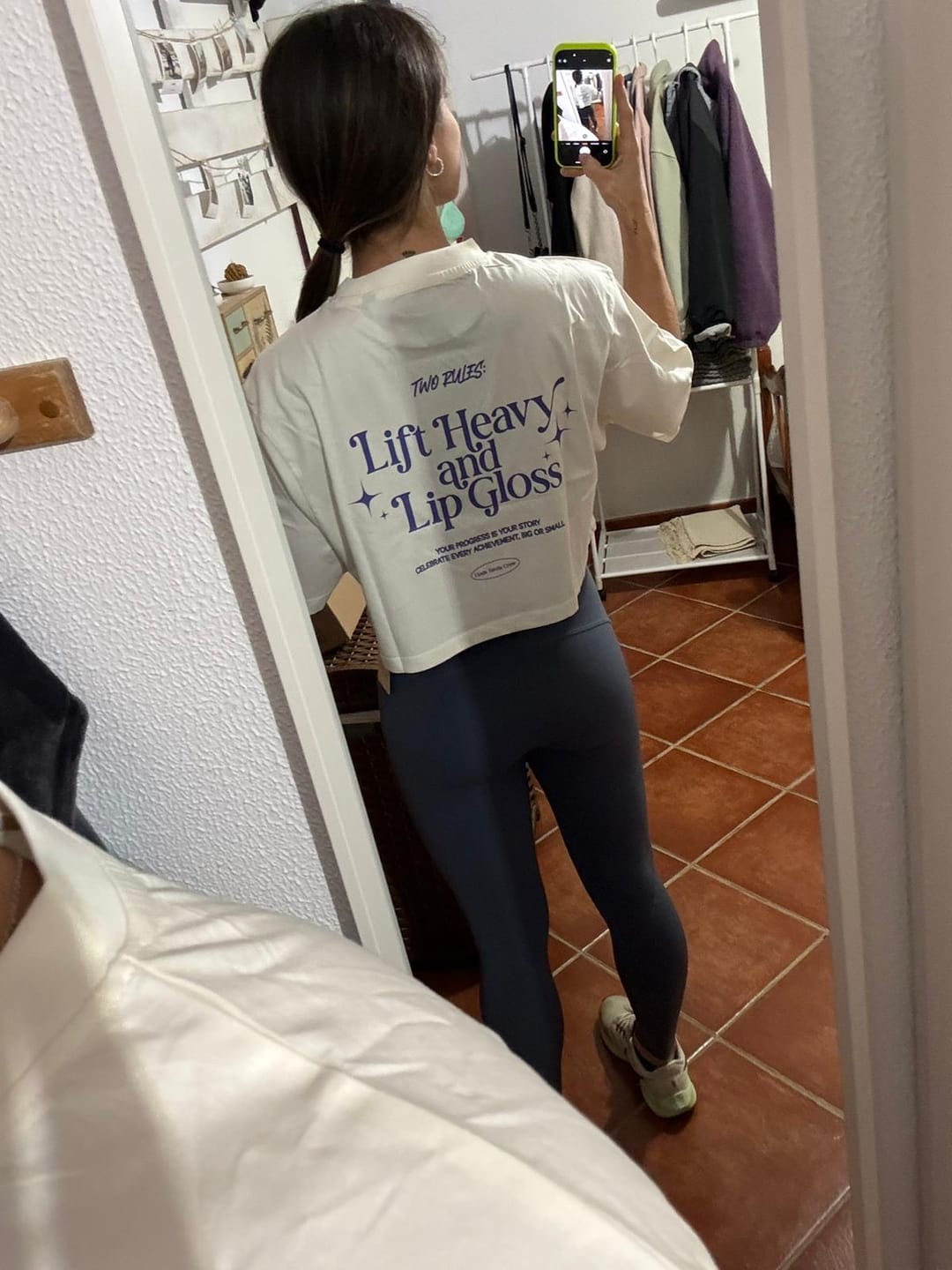 Customer photo review of LIFT HEAVY & LIP GLOSS OVERSIZE T-SHIRT