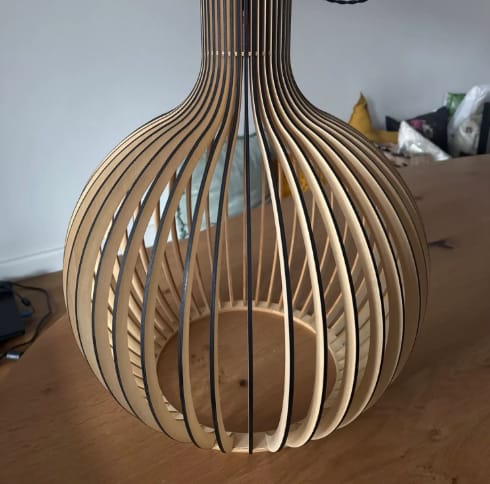 Customer photo review of Suspension en bois scandinave |  Balinaise