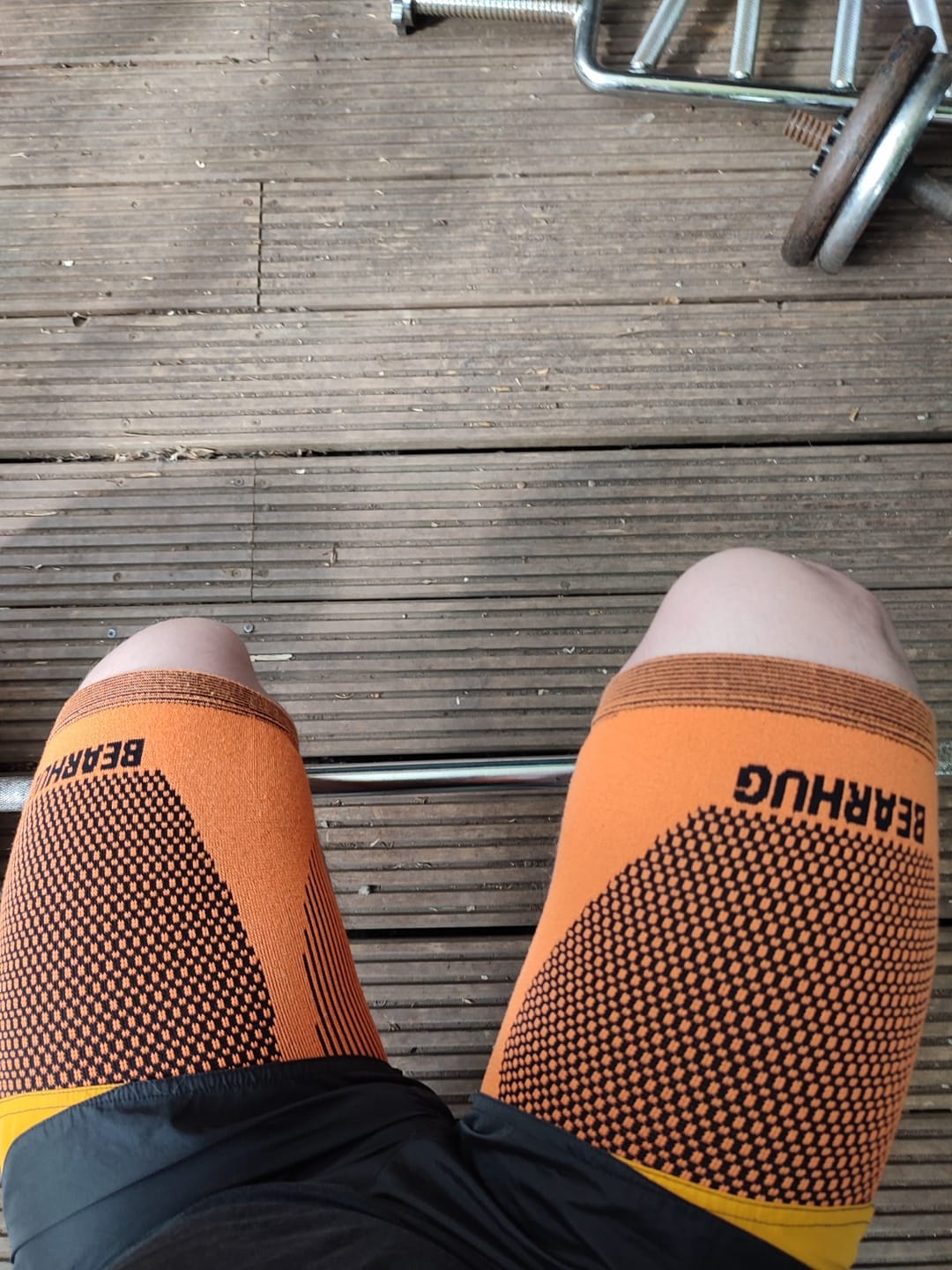 Customer photo review of Pair of Thigh Compression Support Sleeves For Hamstring & Leg Pain Recovery