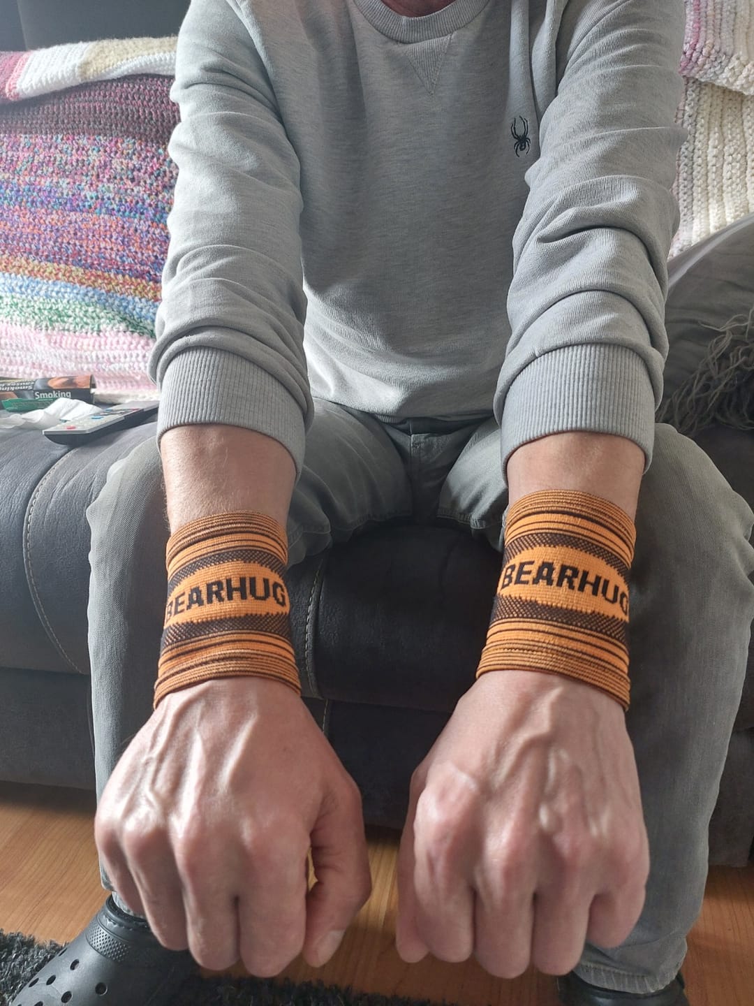 Customer photo review of Pair of Wrist Compression Support Sleeves For Arthritic & Sports Pain Relief