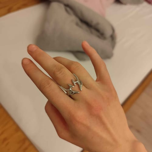 Customer photo review of Tribal Heart Ring