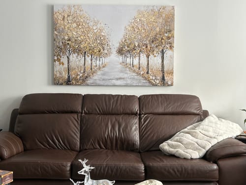 Customer photo review of 'Pathway of Gold' Framed Canvas