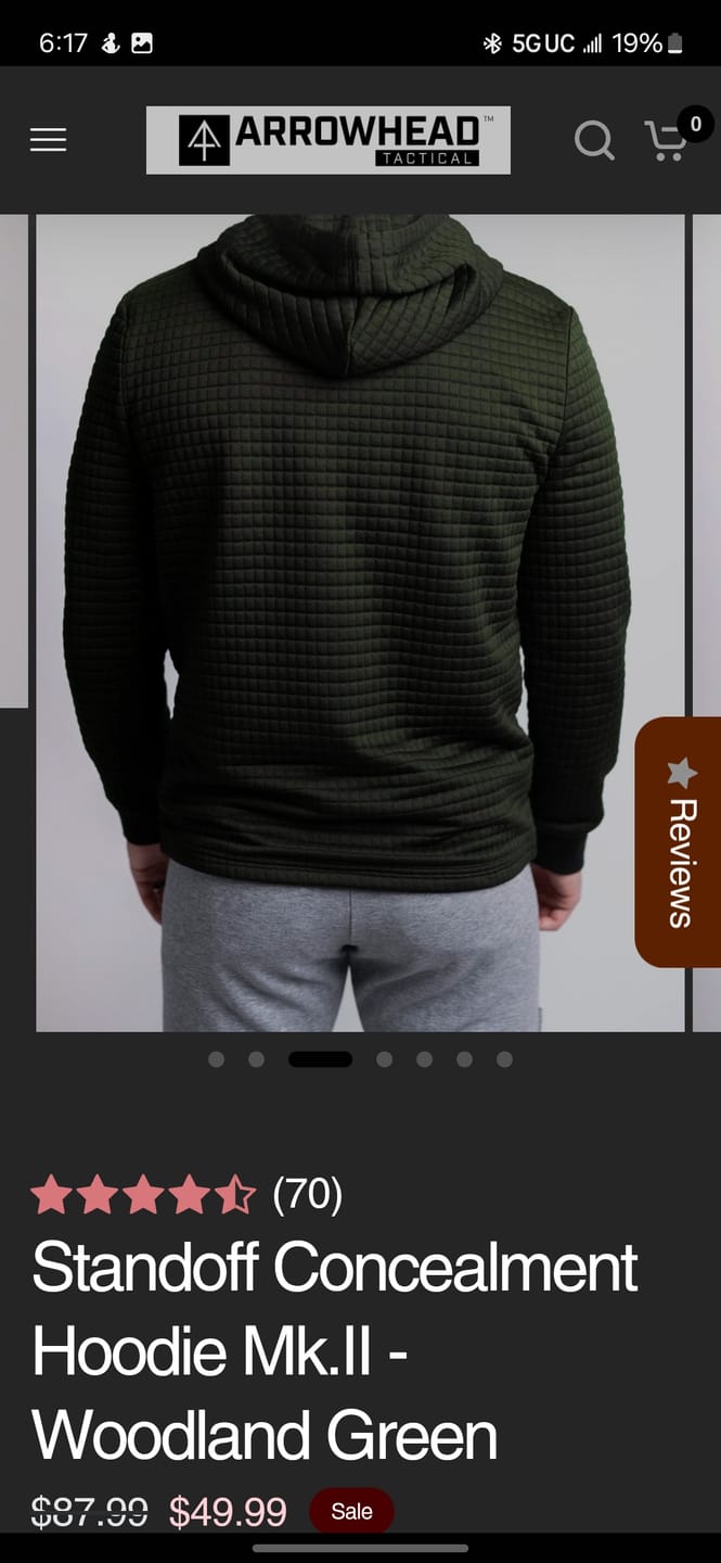 Customer photo review of Standoff Concealment Hoodie Mk.II - Woodland Green
