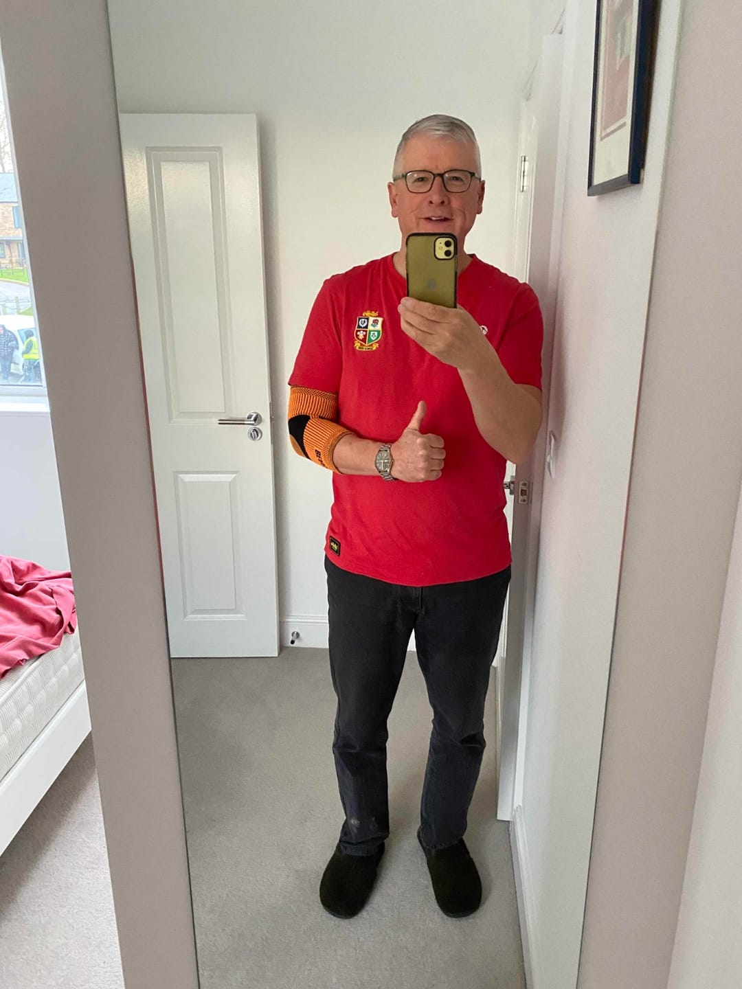 Customer photo review of Elbow Compression Support Sleeve For Tennis Elbow Recovery