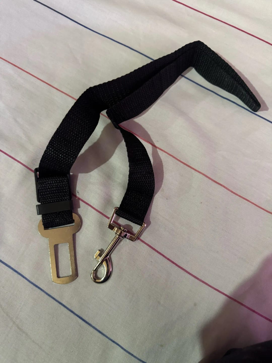 Customer photo review of Vehicle Safety Belt for Pets - Adjustable Harness with Lead Clip for Dogs and Cats