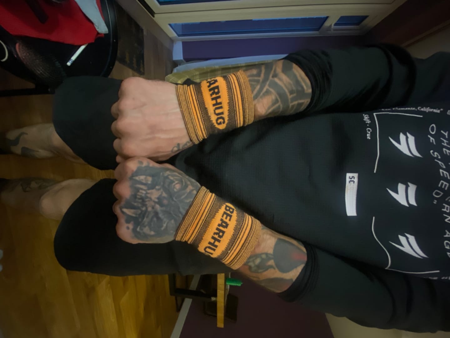 Customer photo review of Pair of Wrist Compression Support Sleeves For Arthritic & Sports Pain Relief